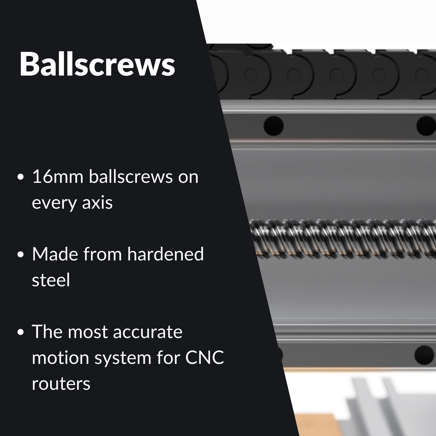 Ballscrews on every axis