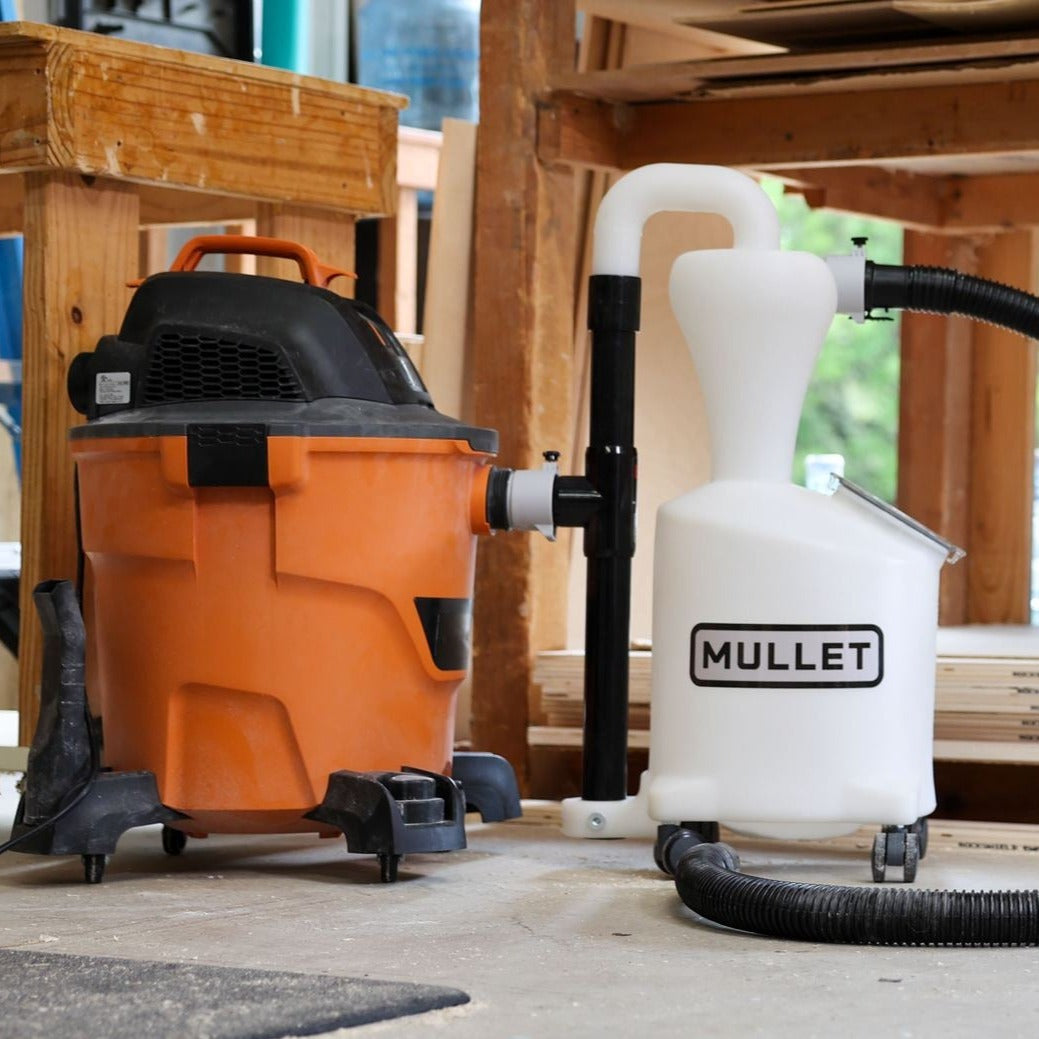 Dust Cyclone Connected to Orange Vacuum
