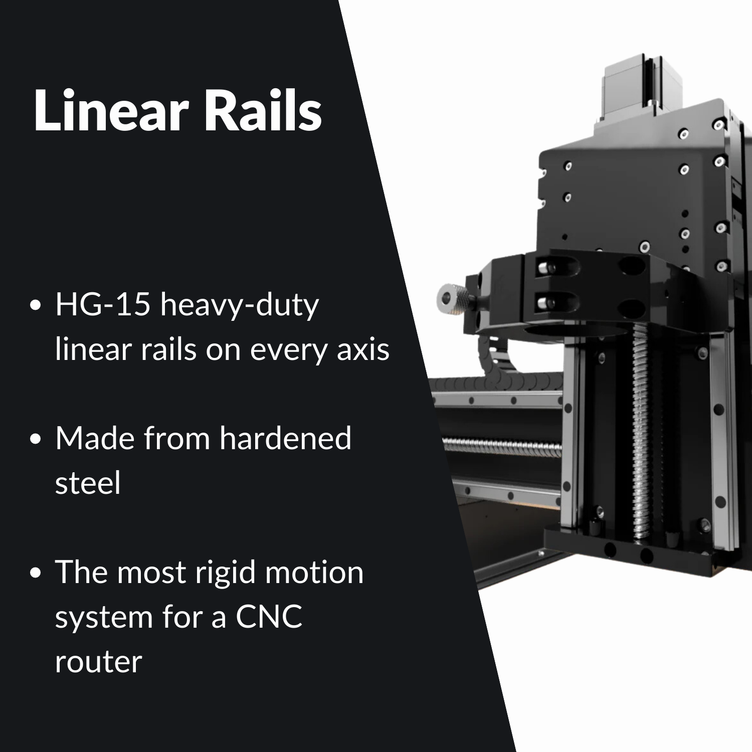 Linear rails on every axis